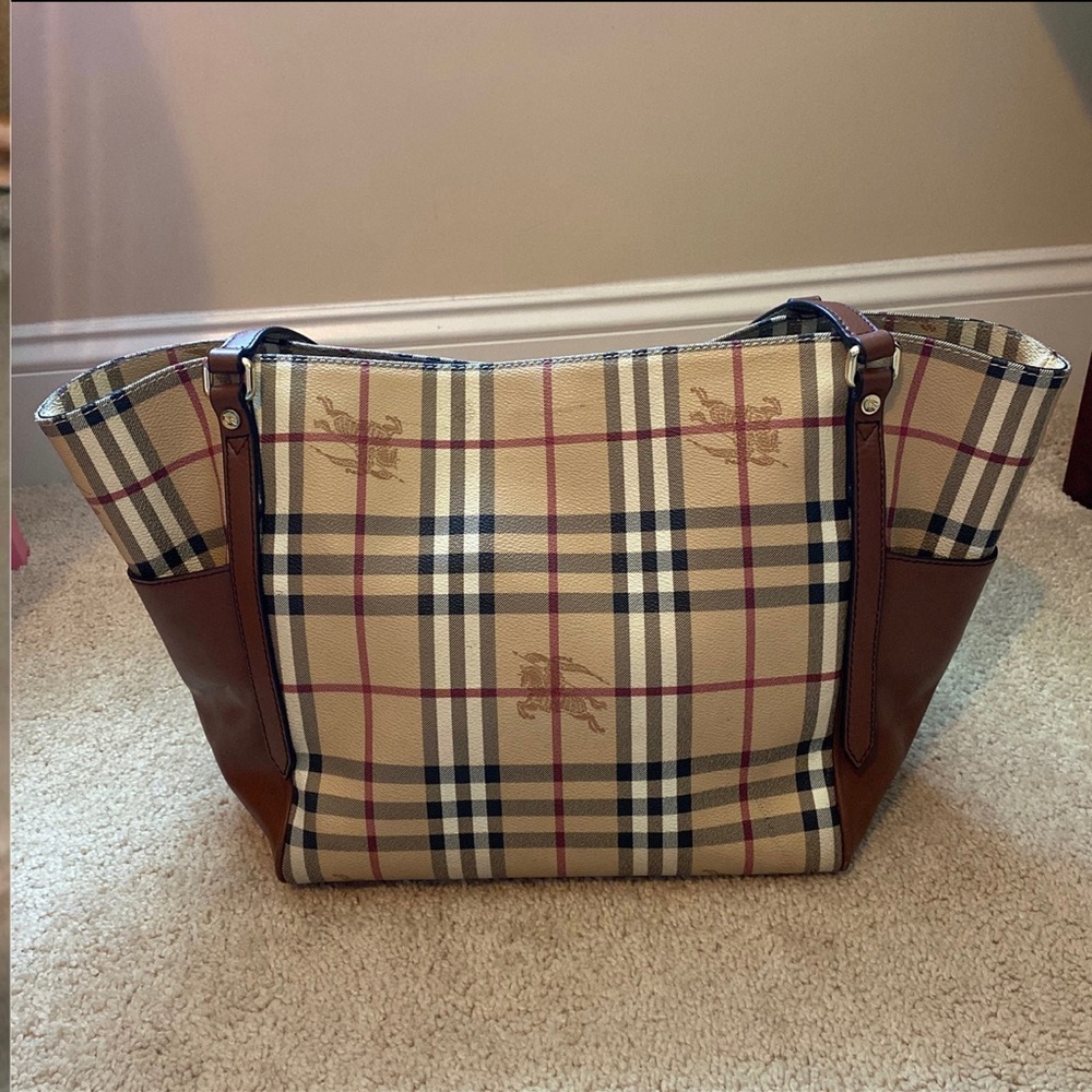 Burberry haymarket tote bag